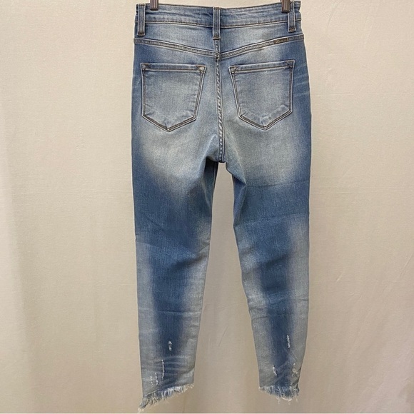 KanCan 3 (25) Skinny Jeans High Rise Womens Fray Hem Distressed Stretch KC9120M - Picture 14 of 15